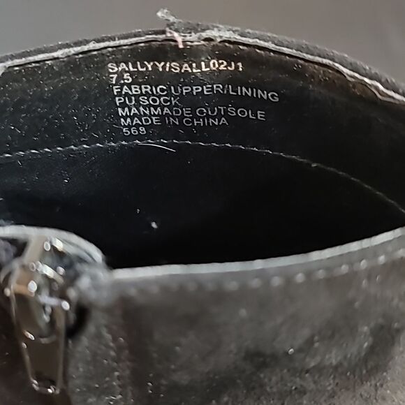 STEVE MADDEN SALLYY/SALL STILETTOS ZIP CLOSURE POINTE TOE WOMENS SUEDE BOOTIE - Picture 7 of 15